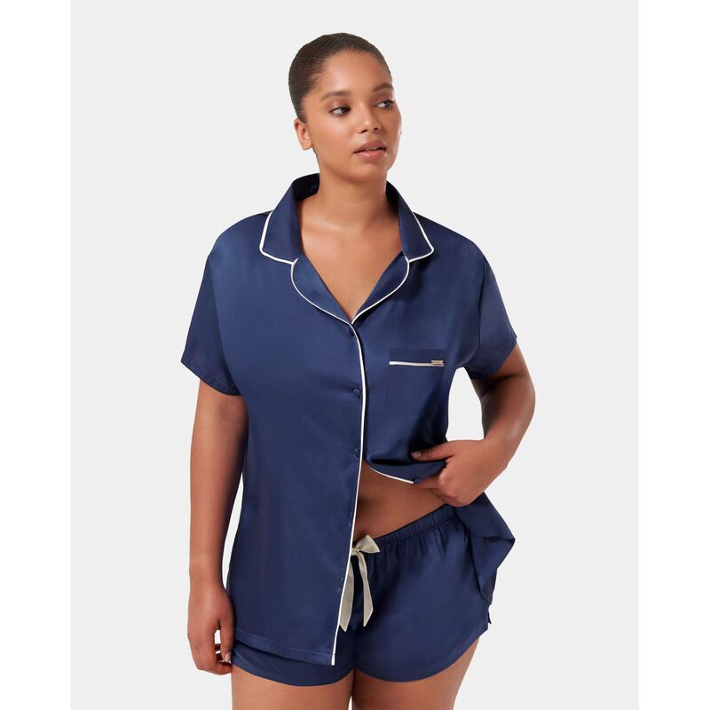 Bluebella Abigail Luxury Satin Short Pyjama Set image number 3